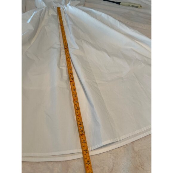 Sunday White Cotton Poplin Midi Dress – Minimalist, Classic, Timeless - Picture 12 of 12